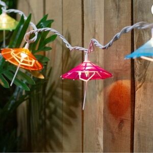 DEI Indoor/Outdoor Colorful Drink Umbrella String Lights 110 Volt